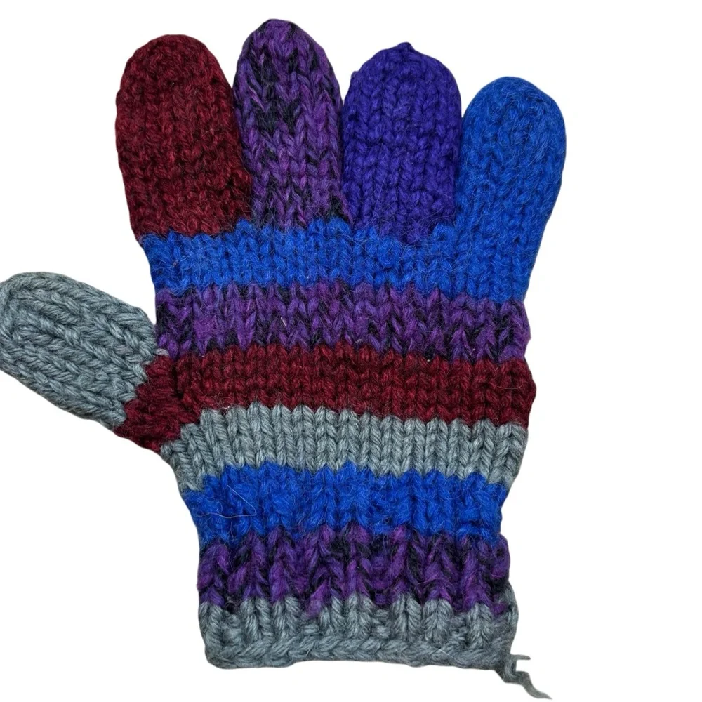 Vintage Knit Wool Gloves‎ in Excellent Condtion
